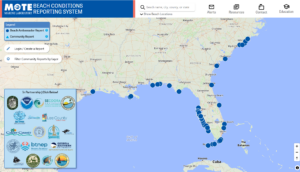 A map showing all the locations monitored by the BCRS program.